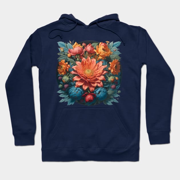 A sublimation design with spring blooming flowers Hoodie by NoonDesign